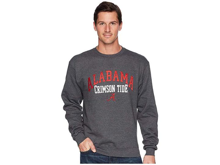 Champion College Alabama Crimson Tide Eco(r) Powerblend(r) Crew (granite Heather) Boy's Short Sleeve Pullover