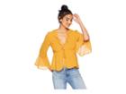 Show Me Your Mumu Haley Top (harvest Moon Chiffon) Women's Clothing