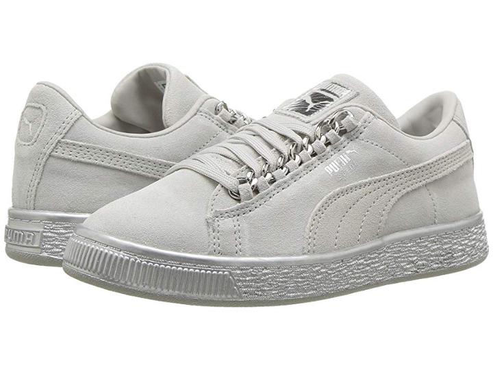 Puma Kids Suede Classic X Chain (little Kid/big Kid) (gray Violet/puma Silver) Kid's Shoes