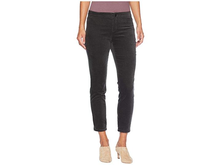 Nic+zoe Petite Stretch Velvet Pants (graphite) Women's Casual Pants