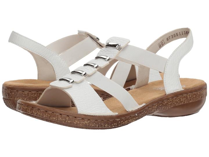 Rieker 62850 Regina 50 (weiss) Women's Shoes