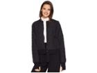 Kamalikulture By Norma Kamali Quilted Short Bomber Jacket (black) Women's Coat