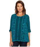 Johnny Was Cloudio Flare Blouse (lakeside) Women's Blouse