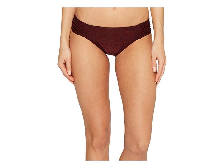 La Blanca Spruce It Up Side Shirred Hipster (crimson) Women's Swimwear