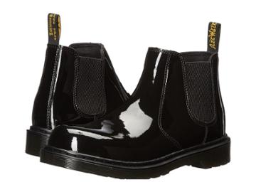 Dr. Martens Kid's Collection 2976 Youth Banzai Chelsea Boot (big Kid) (black Patent Lamper) Boys Shoes