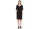 Eileen Fisher V-neck Shift Dress (black) Women's Dress