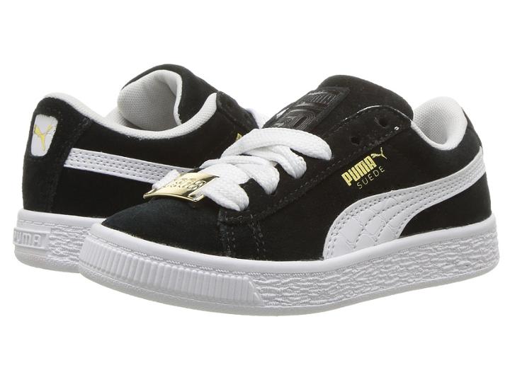 Puma Kids Suede Classic Bboy Fabulous (little Kid) (puma Black/puma White) Boys Shoes