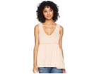 Jack By Bb Dakota Haven Burnout Jersey Tank Top (coral Pink) Women's Sleeveless
