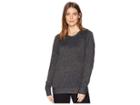 Dylan By True Grit Marled Sweater Fleece Long Sleeve Vintage Raglan (soft Black) Women's Sweater