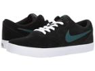 Nike Sb Check Solar Suede (black/dark Atomic Teal/white) Men's Skate Shoes