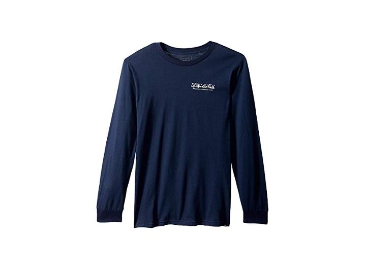 Quiksilver Kids The Original M And W Long Sleeve Shirt (big Kids) (navy Blazer) Boy's Long Sleeve Pullover