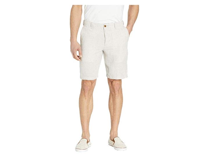 Tommy Bahama Sand Dune Stripe Shorts (stone Khaki) Men's Shorts