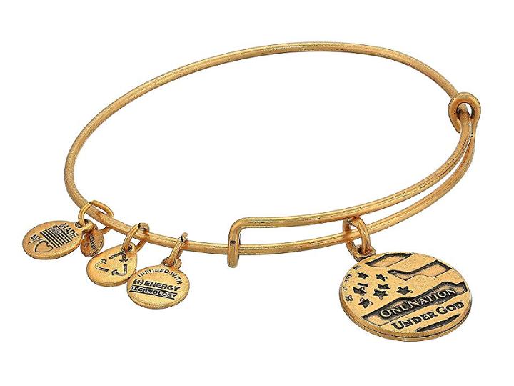 Alex And Ani One Nation Bangle (rafaelian Gold) Bracelet
