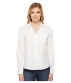 Nydj Linen/cotton Shirt (optic White) Women's Clothing