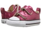 Converse Kids Chuck Taylor(r) All Star(r) 2v Ox (infant/toddler) (pink Pop/natural/white) Girls Shoes