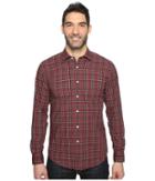 Dockers Premium Refined Poplin Slim Fit (trace Rio Red Plaid) Men's Clothing