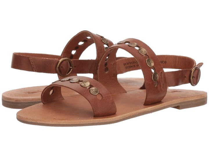 Frye Ally 2 Band Hammered Stud Sling (cognac) Women's Sandals