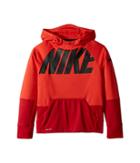Nike Kids Therma Pullover Training Hoodie (little Kids/big Kids) (habanero Red/gym Red/black) Boy's Sweatshirt