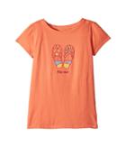 Life Is Good Kids Flip Out Crusher Tee (little Kids/big Kids) (fresh Coral) Girl's T Shirt