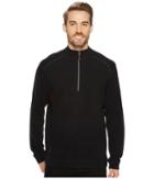 Tommy Bahama Reversible Flip Side Classic 1/2 Zip Pullover (jet Black) Men's Clothing