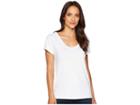 Dylan By True Grit Effortless Short Sleeve V-neck Tee (white) Women's T Shirt