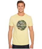 Rvca Water Camo Motors Tee (bright Lemon) Men's T Shirt
