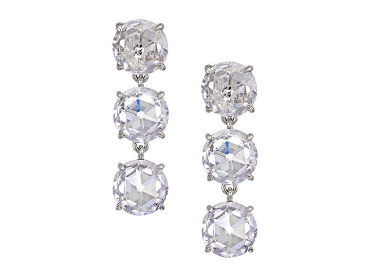 Kate Spade New York Bright Ideas Triple Drop Earrings (clear/silver) Earring