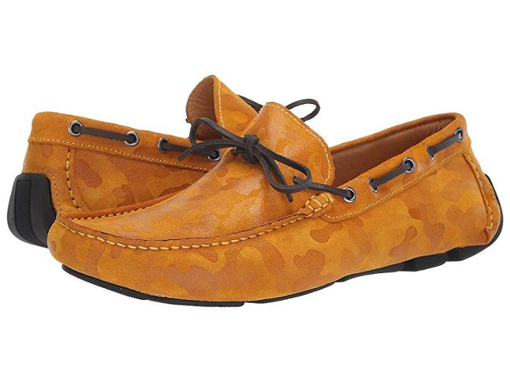 Massimo Matteo Camo Tie Driver (amarelo Camo) Men's Shoes