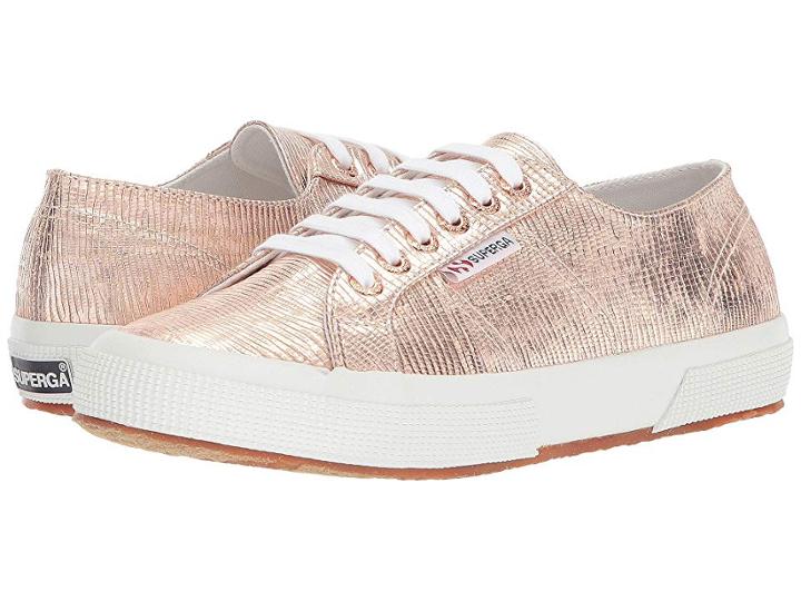 Superga 2750 Lizardchromw Sneaker (rose Gold) Women's Shoes