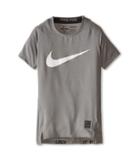 Nike Kids Cool Hbr Compression S/s Youth (little Kids/big Kids) (carbon Heather/black/white) Boy's T Shirt