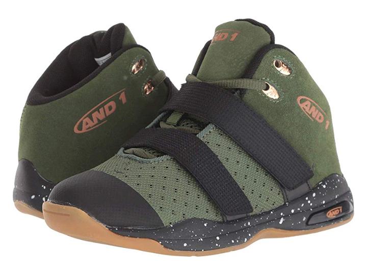 And1 Kids Chosen One Ii (little Kid/big Kid) (olive Drab/black/copper) Boys Shoes