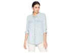 Dylan By True Grit Luxe Indigo Tencel Long Sleeve Two-pocket Shirt (faded Denim) Women's Clothing