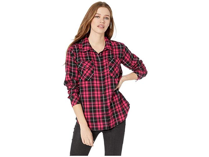 Sanctuary Boyfriend For Life Shirt (boogie Down Plaid) Women's Clothing