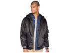 Members Only Twill Coach's Jacket W/ Hood (black) Men's Coat