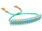 Rebecca Minkoff Striped Seed Beads Friendship Bracelet (turquoise Multi) Bracelet