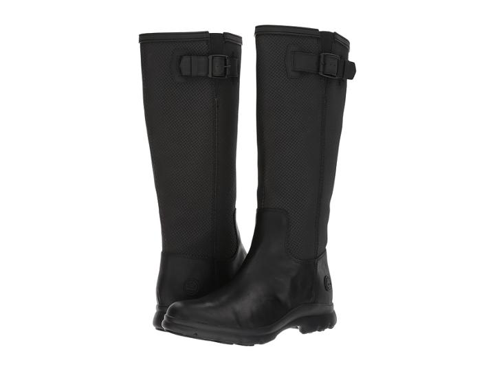 Timberland Turain Tall Waterproof Boot (black Leather) Women's Waterproof Boots