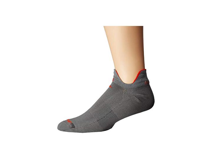 Drymax Sport Triathlete Double Tab 1-pair Pack (anthracite/orange) No Show Socks Shoes