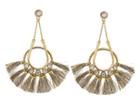 Rebecca Minkoff Utopia Tassel Chandeliers Earrings (gold/metallic Tassels) Earring