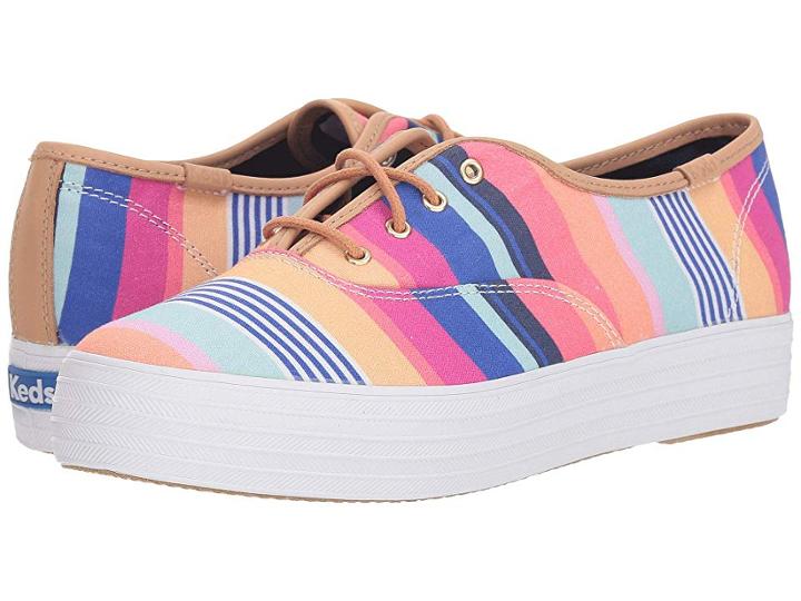Keds Keds X Sunnylife Triple Catalina Stripe (multi Canvas) Women's Lace Up Casual Shoes
