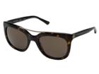Tory Burch 0ty7105 53mm (dark Tortoise/gold Double Bridge/brown Solid) Fashion Sunglasses