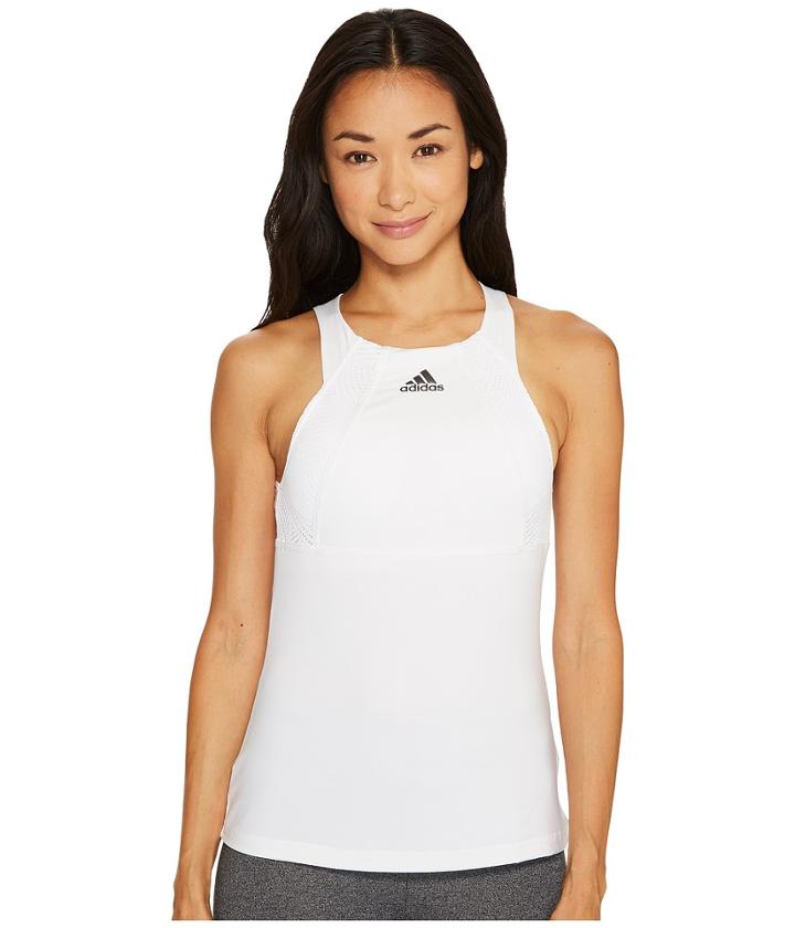 Adidas London Line Tank Top (white/night Metallic) Women's Sleeveless