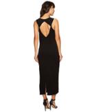 Kensie Subtle Slub Tees Dress With Open Back Ks6k7978 (black) Women's Dress