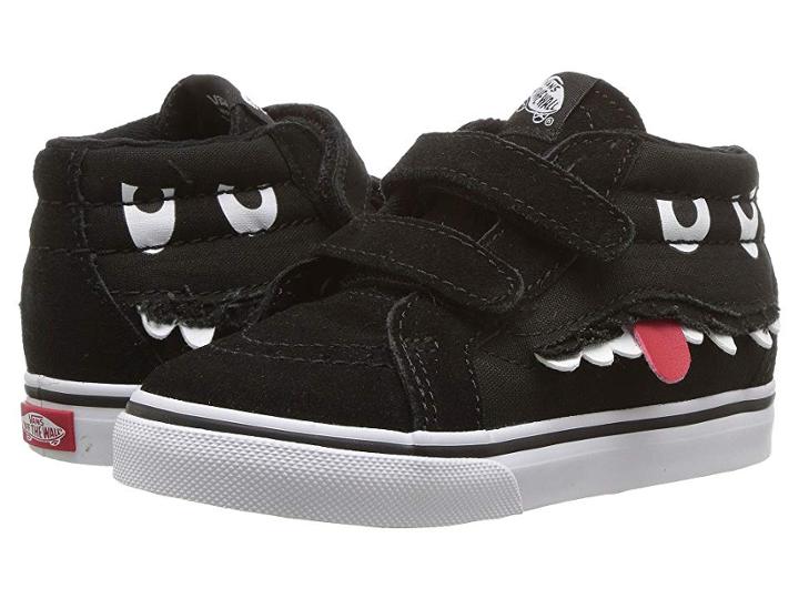Vans Kids Sk8-mid Reissue V (infant/toddler) ((monster Face) Black/true White) Girls Shoes