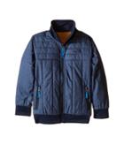 The North Face Kids Reversible Yukon Jacket (little Kids/big Kids) (cosmic Blue Denim Print (prior Season)) Boy's Coat