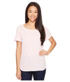 Columbia Crystal Point Short Sleeve Shirt (cherry Blossom Heather) Women's Short Sleeve Pullover