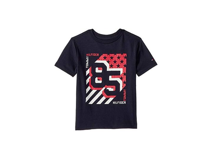 Tommy Hilfiger Kids Graphic Tee (toddler/little Kids) (white) Boy's T Shirt