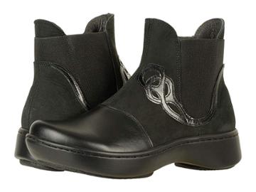 Naot Limia (black Raven Leather/black Velvet Nubuck/black Madras Leather) Women's Boots