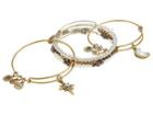 Alex And Ani Moon Star Set Of 5 Bracelet (rafaelian Gold) Bracelet