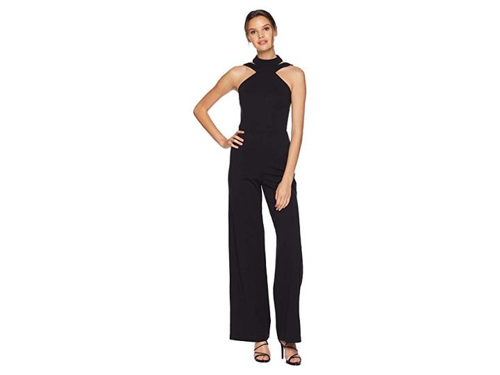 Bebe Choker Neck Jumpsuit (black) Women's Jumpsuit & Rompers One Piece