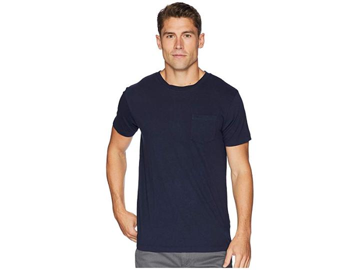 Rvca Ptc Two-pocket Tee (new Navy) Men's Short Sleeve Pullover